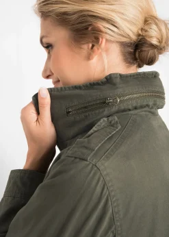 bonprix Parka coton avec doublure jersey|Femme Vestes & Manteaux