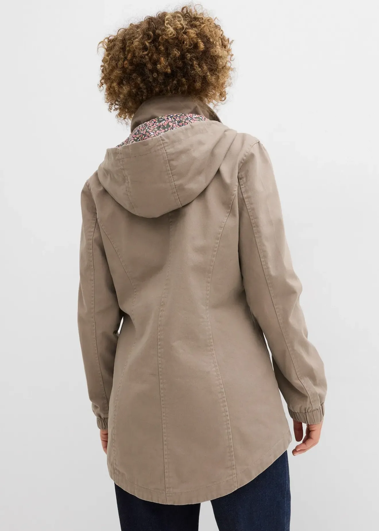 Femme bonprix Vestes & Manteaux|Parka de mi-saison en coton avec capuche imprimée