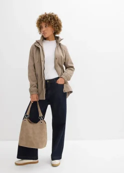 Femme bonprix Vestes & Manteaux|Parka de mi-saison en coton avec capuche imprimée