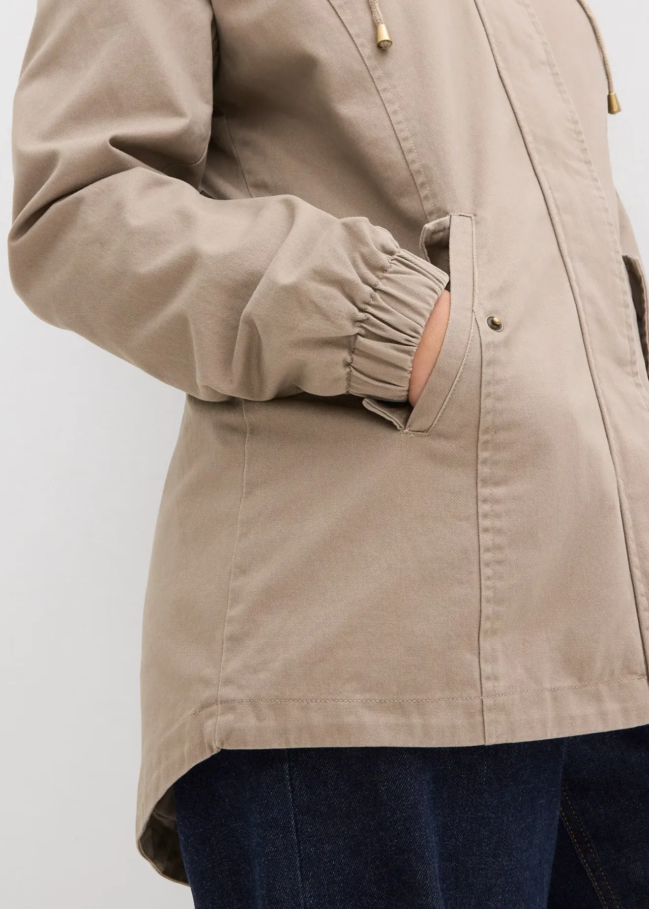 Femme bonprix Vestes & Manteaux|Parka de mi-saison en coton avec capuche imprimée