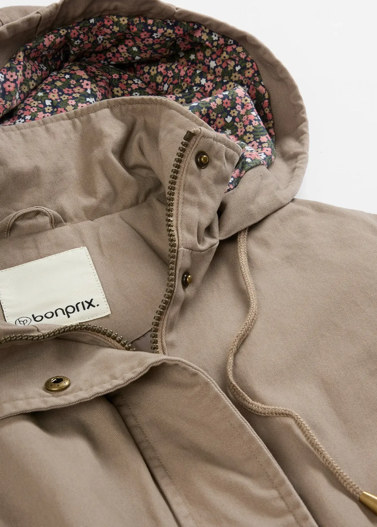Femme bonprix Vestes & Manteaux|Parka de mi-saison en coton avec capuche imprimée