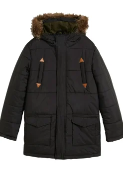 bonprix Parka d’hiver à détails enduits et capuche bordée|Enfant Vêtements Enfant|Garçons 9-16 Ans·Vestes Outdoor