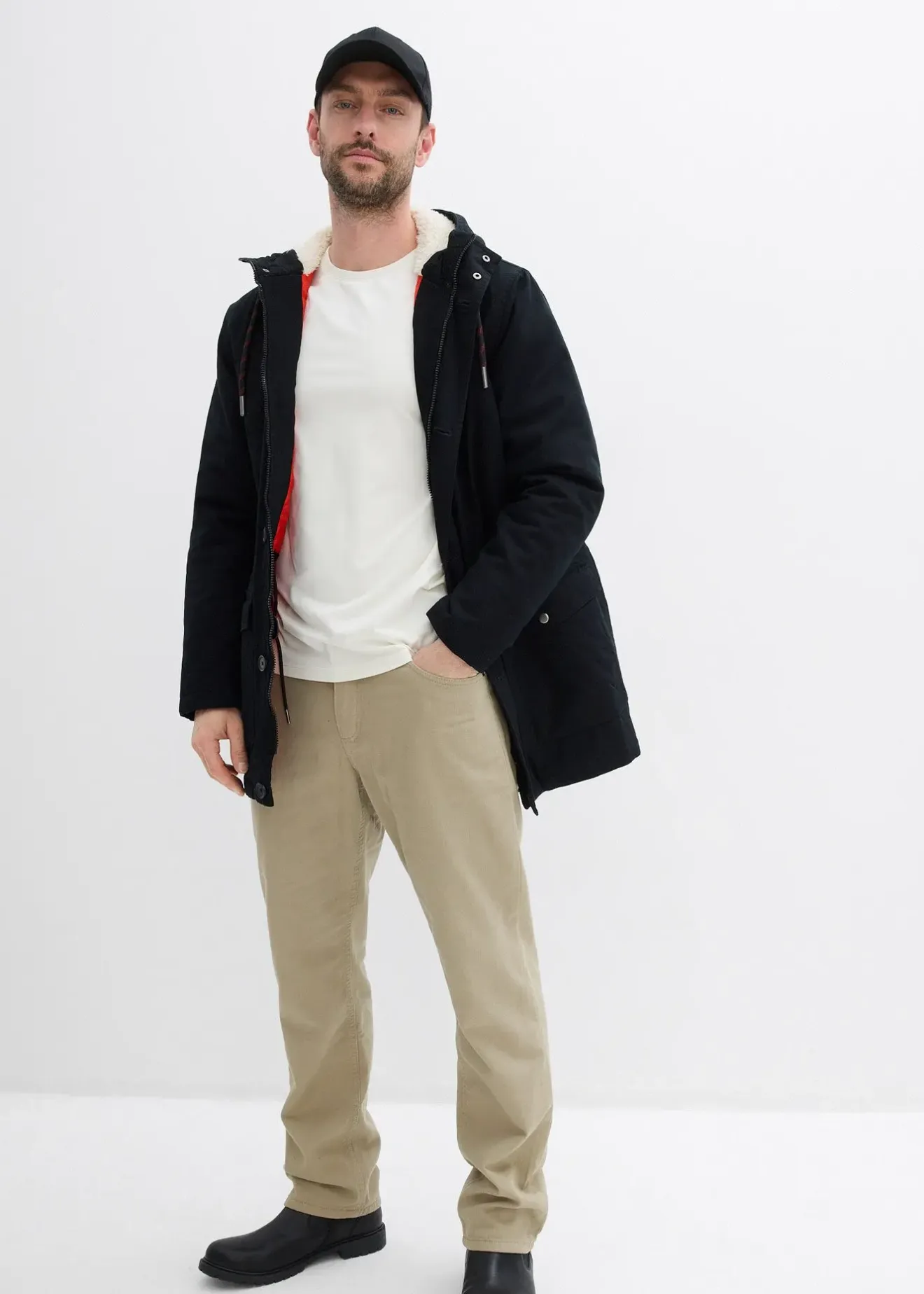 bonprix Parka d’hiver avec doublure peluche|Homme Vestes