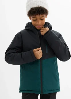 bonprix Parka d’hiver imperméable à capuche, style color block|Enfant Vêtements Enfant|Garçons 9-16 Ans·Vestes Outdoor