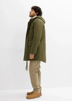 Homme bonprix Vêtements De Plein Air|Vestes|Parka d’hiver style militaire à doublure sherpa douce