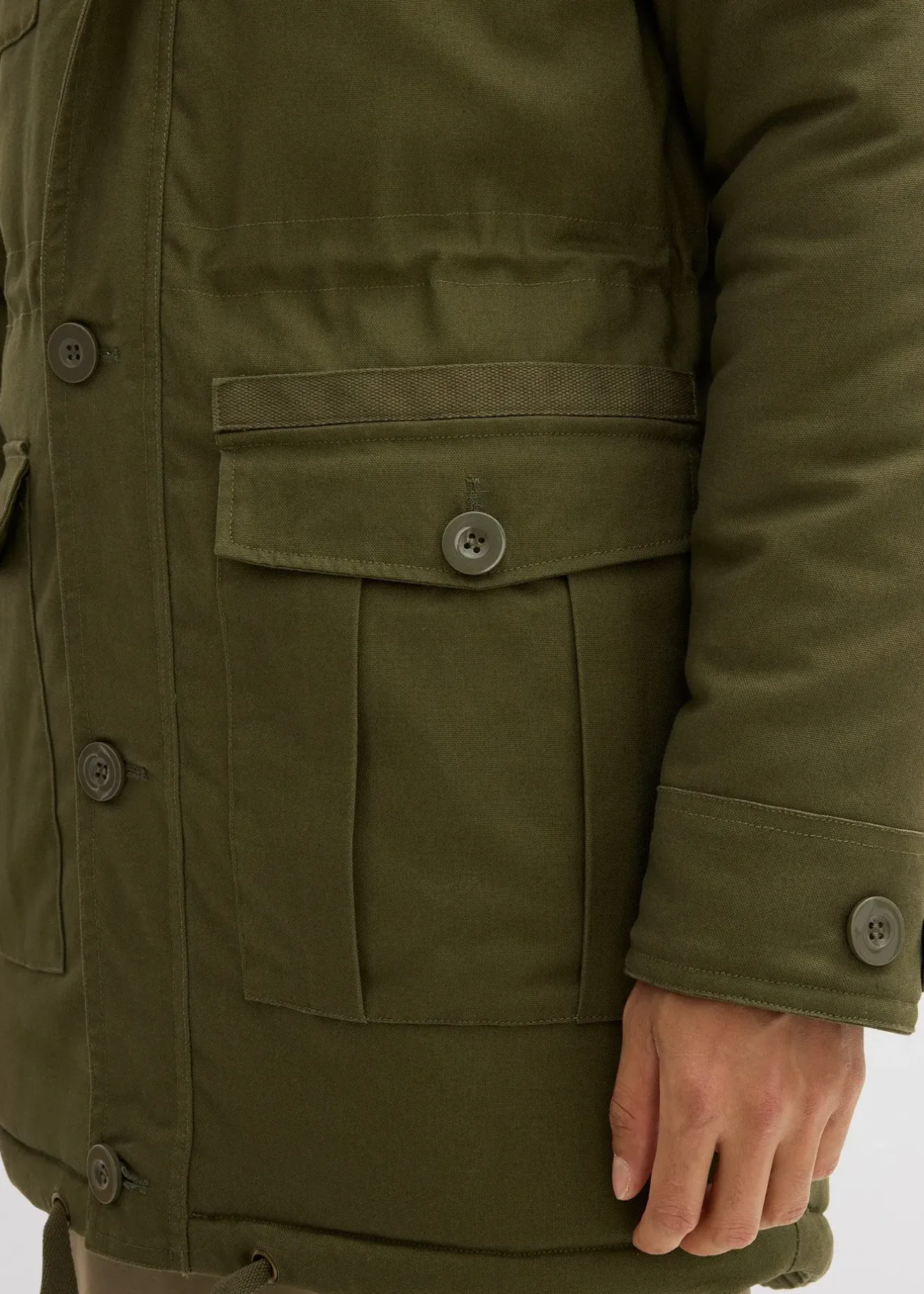 Homme bonprix Vêtements De Plein Air|Vestes|Parka d’hiver style militaire à doublure sherpa douce