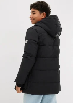 bonprix Parka matelassée à capuche et détails sportifs|Enfant Vêtements Enfant|Garçons 9-16 Ans·Vestes Outdoor