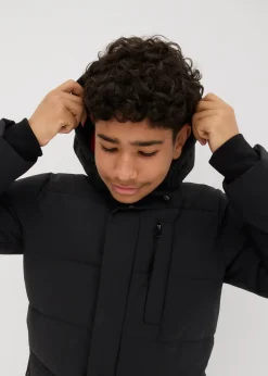 bonprix Parka matelassée à capuche et détails sportifs|Enfant Vêtements Enfant|Garçons 9-16 Ans·Vestes Outdoor