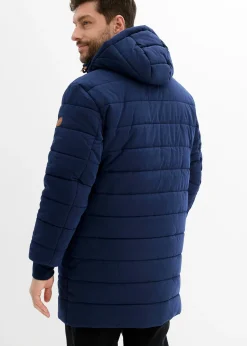 bonprix Parka matelassée et rembourrée à capuche et détails enduits|Homme Vestes