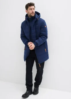 bonprix Parka matelassée et rembourrée à capuche et détails enduits|Homme Vestes