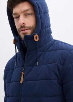 bonprix Parka matelassée et rembourrée à capuche et détails enduits|Homme Vestes