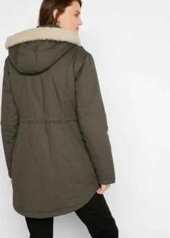 Femme bonprix Vestes & Manteaux|Parka rembourrée avec bordure sherpa