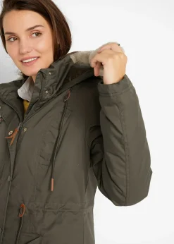 Femme bonprix Vestes & Manteaux|Parka rembourrée avec bordure sherpa