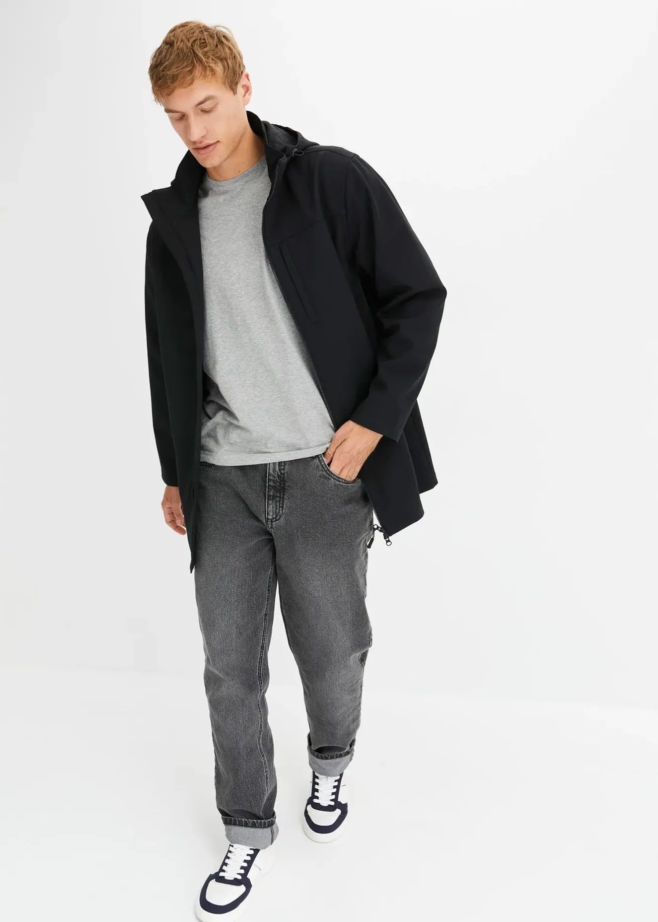 Homme bonprix Vêtements De Plein Air|Vestes|Parka softshell à capuche amovible