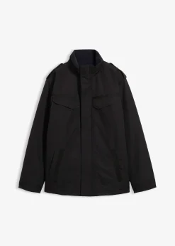 bonprix Parka technique imperméable à capuche enroulable et épaulettes|Homme Vestes