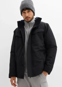 bonprix Parka technique imperméable à capuche enroulable et épaulettes|Homme Vestes