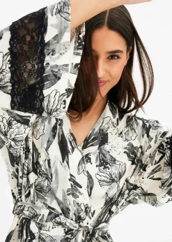 Femme bonprix Peignoirs|Peignoir kimono doux en viscose mélangée