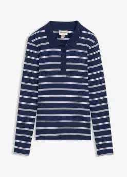 Femme bonprix T-Shirts & Tops|Polo côtelé