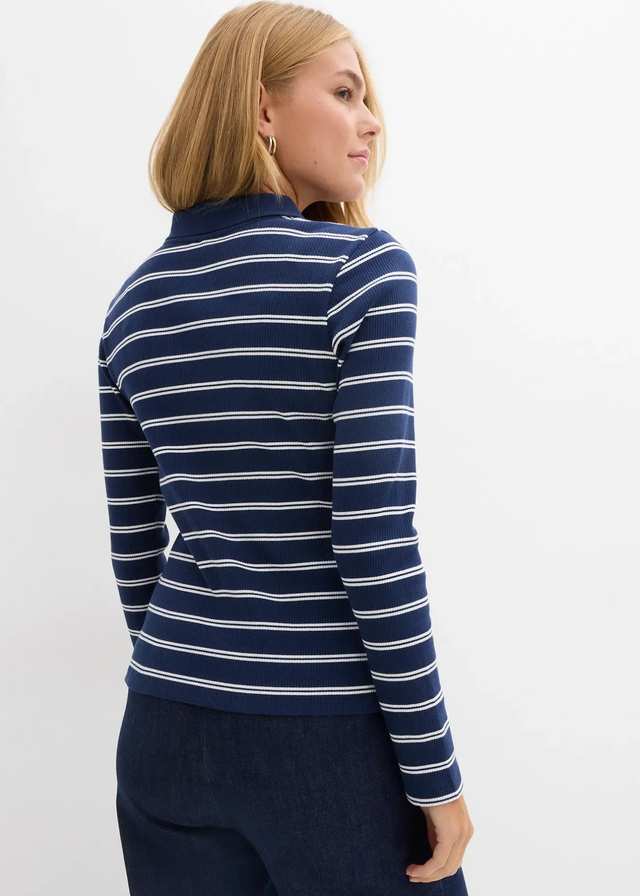 Femme bonprix T-Shirts & Tops|Polo côtelé