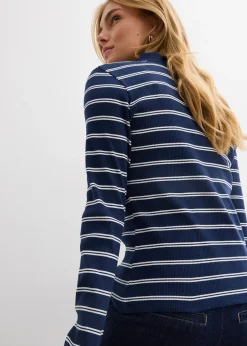 Femme bonprix T-Shirts & Tops|Polo côtelé