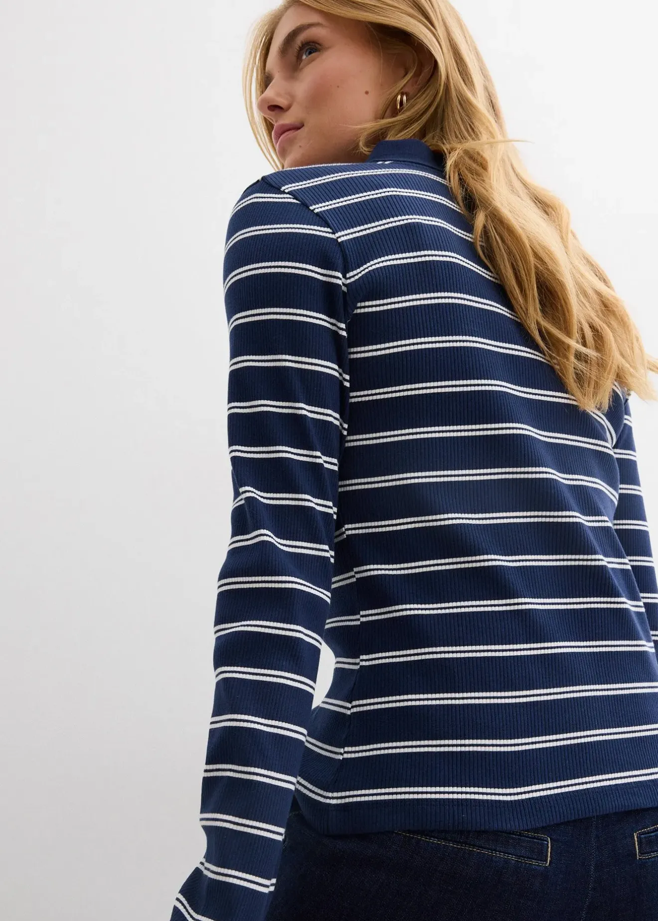 Femme bonprix T-Shirts & Tops|Polo côtelé