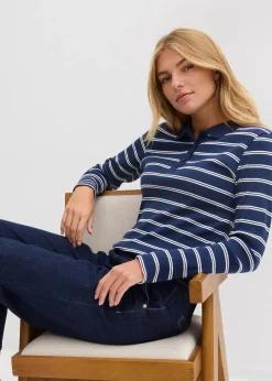 Femme bonprix T-Shirts & Tops|Polo côtelé