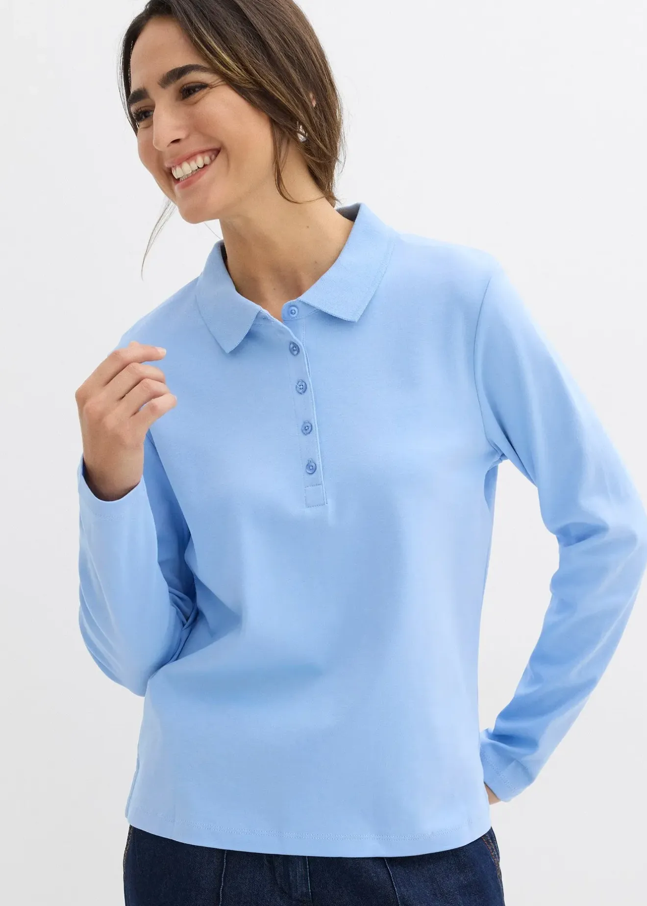 Femme bonprix Basiques|T-Shirts & Tops|Polo en coton épais