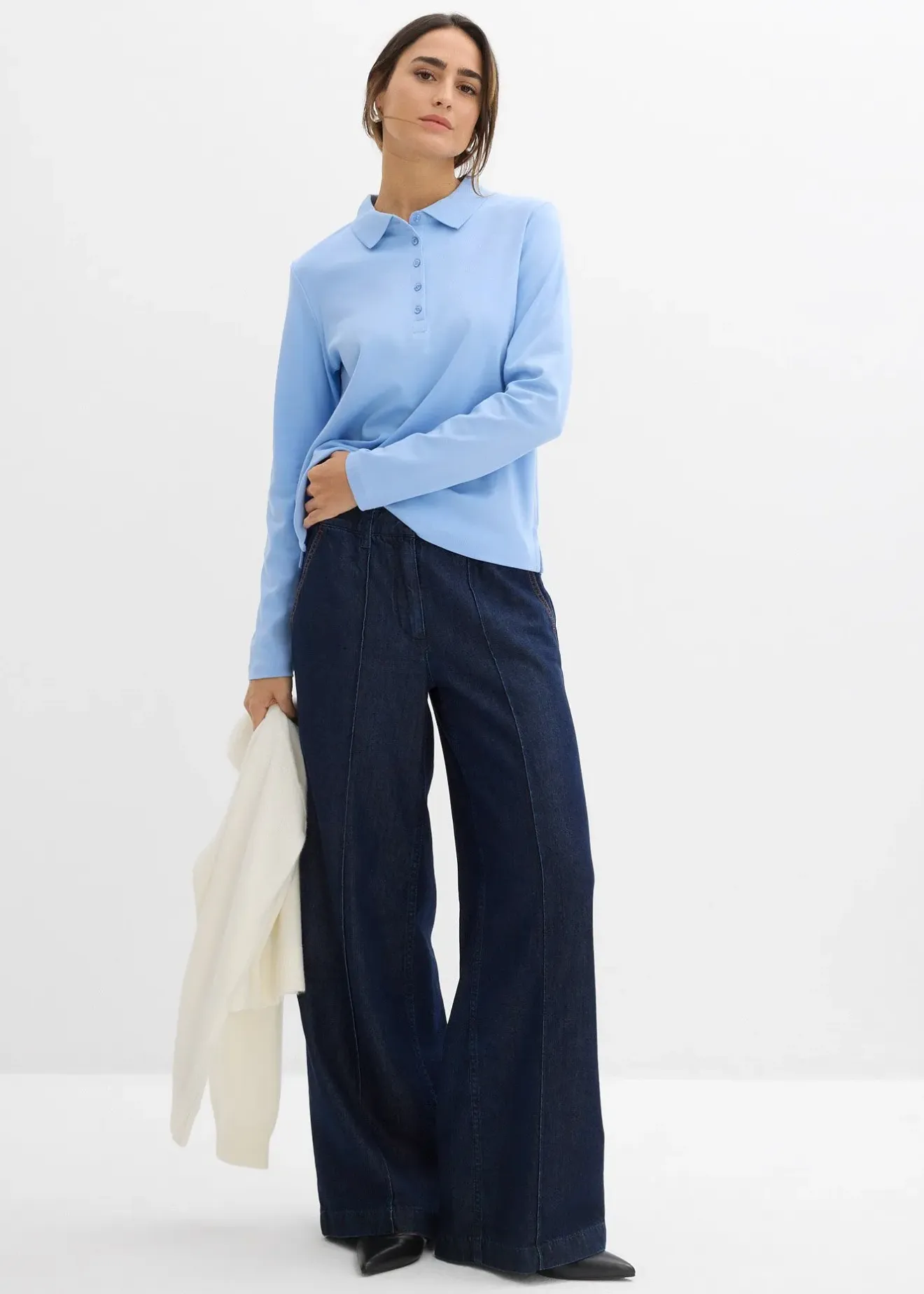 Femme bonprix Basiques|T-Shirts & Tops|Polo en coton épais