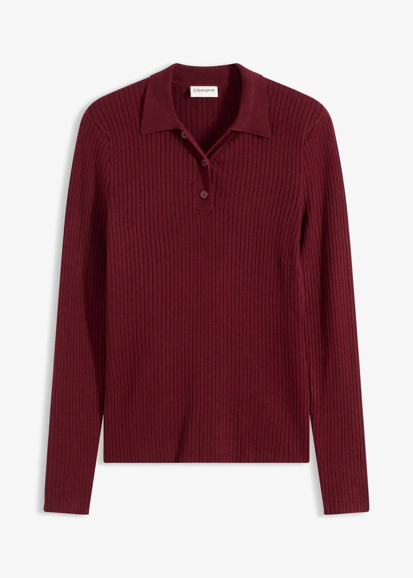 bonprix Polo en fine maille à boutons|Femme Maille|Pulls & Gilets