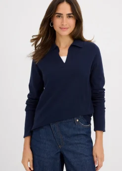 Femme bonprix Basiques|T-Shirts & Tops|Polo en fine viscose