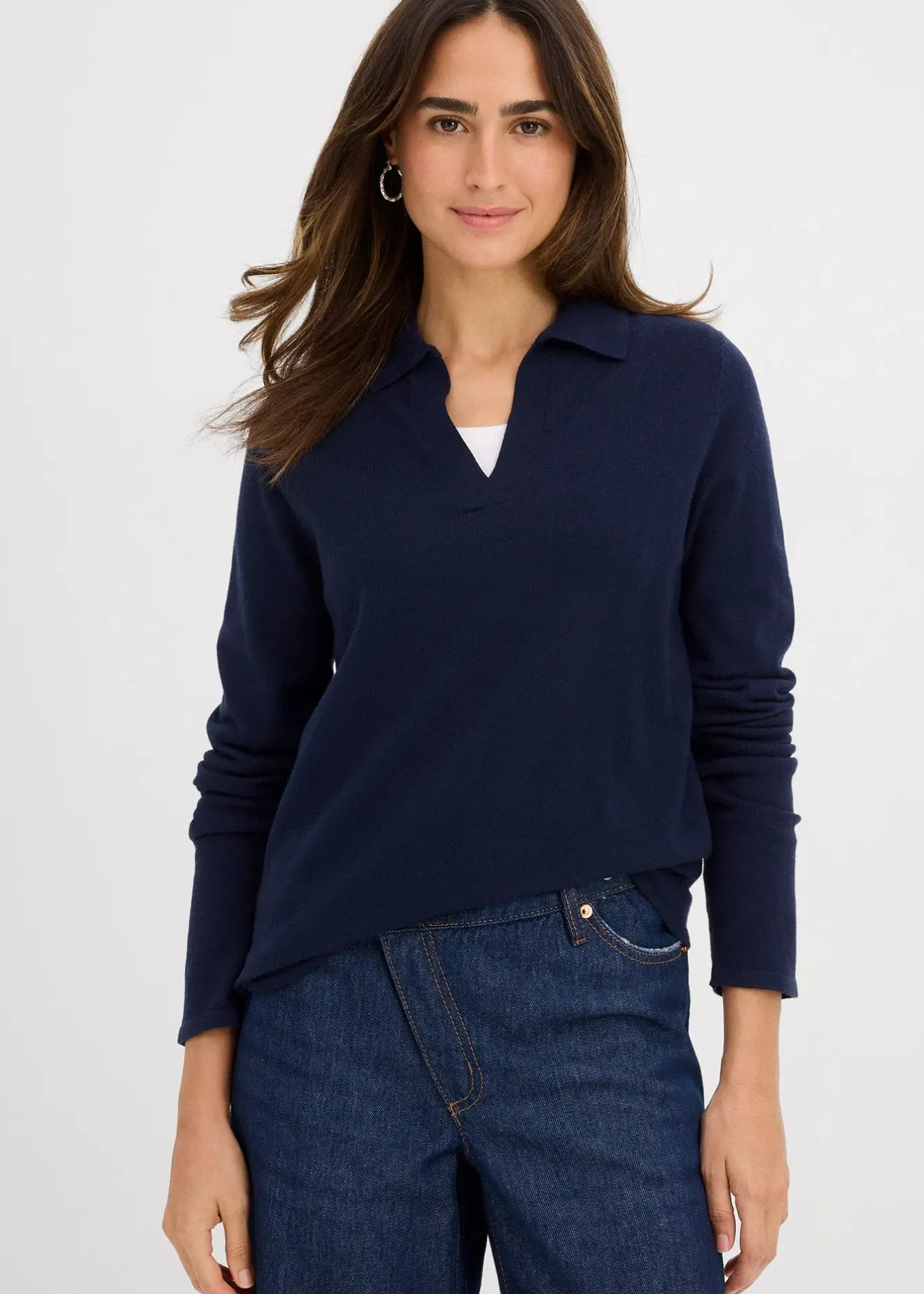 Femme bonprix Basiques|T-Shirts & Tops|Polo en fine viscose