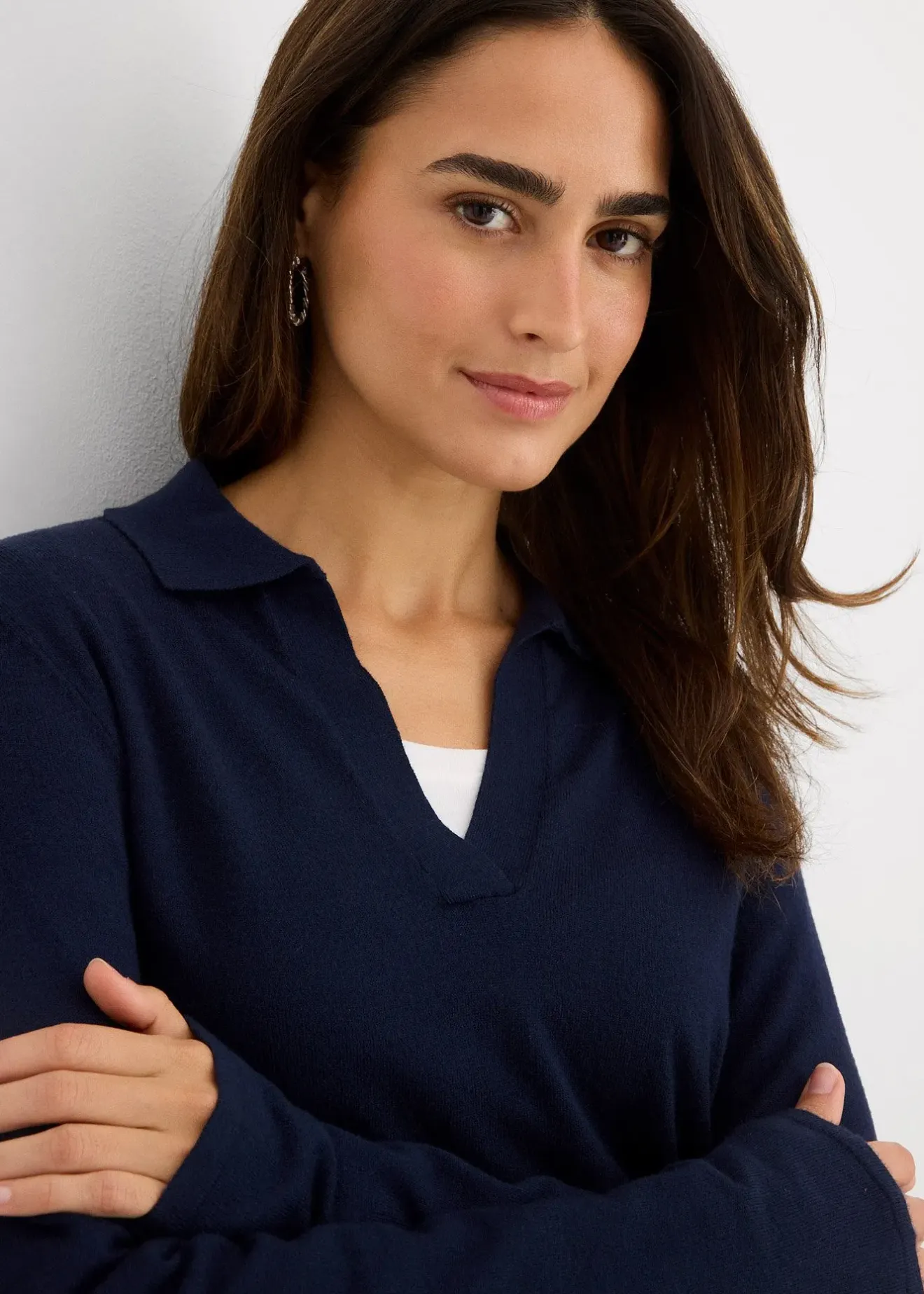 Femme bonprix Basiques|T-Shirts & Tops|Polo en fine viscose