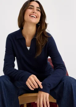 Femme bonprix Basiques|T-Shirts & Tops|Polo en fine viscose