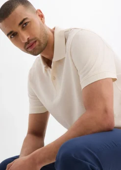 Homme bonprix T-Shirts & Polos|Polo en maille piquée 100% coton