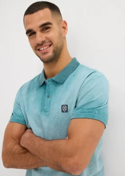 Homme bonprix T-Shirts & Polos|Polo en maille piquée à l’aspect délavé