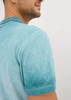 Homme bonprix T-Shirts & Polos|Polo en maille piquée à l’aspect délavé
