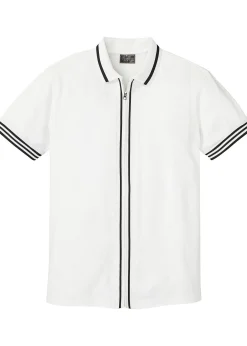 bonprix Polo zippé en maille piquée 100% coton|Homme T-Shirts & Polos