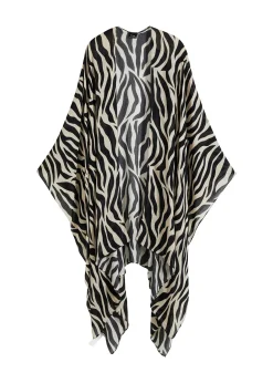 Femme bonprix Ponchos|Maille|Poncho à motif zèbre