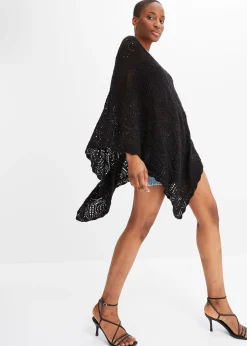 Femme bonprix Ponchos|Maille|Poncho aspect crochet
