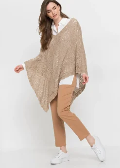 bonprix Poncho en crochet|Femme Ponchos|Maille