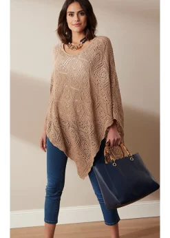 bonprix Poncho en crochet|Femme Ponchos|Maille