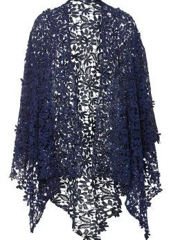 Femme bonprix Ponchos|Mode Festive|Poncho en dentelle au crochet