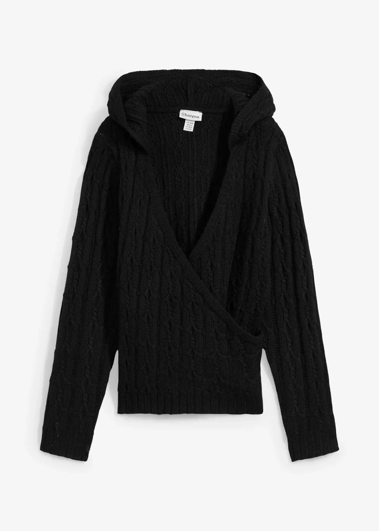 bonprix Pull à capuche et base asymétrique|Femme Maille|Pulls & Gilets