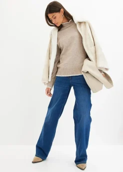 Femme bonprix Maille|Pulls & Gilets|Pull à col montant