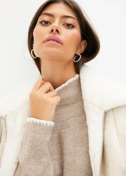 Femme bonprix Maille|Pulls & Gilets|Pull à col montant