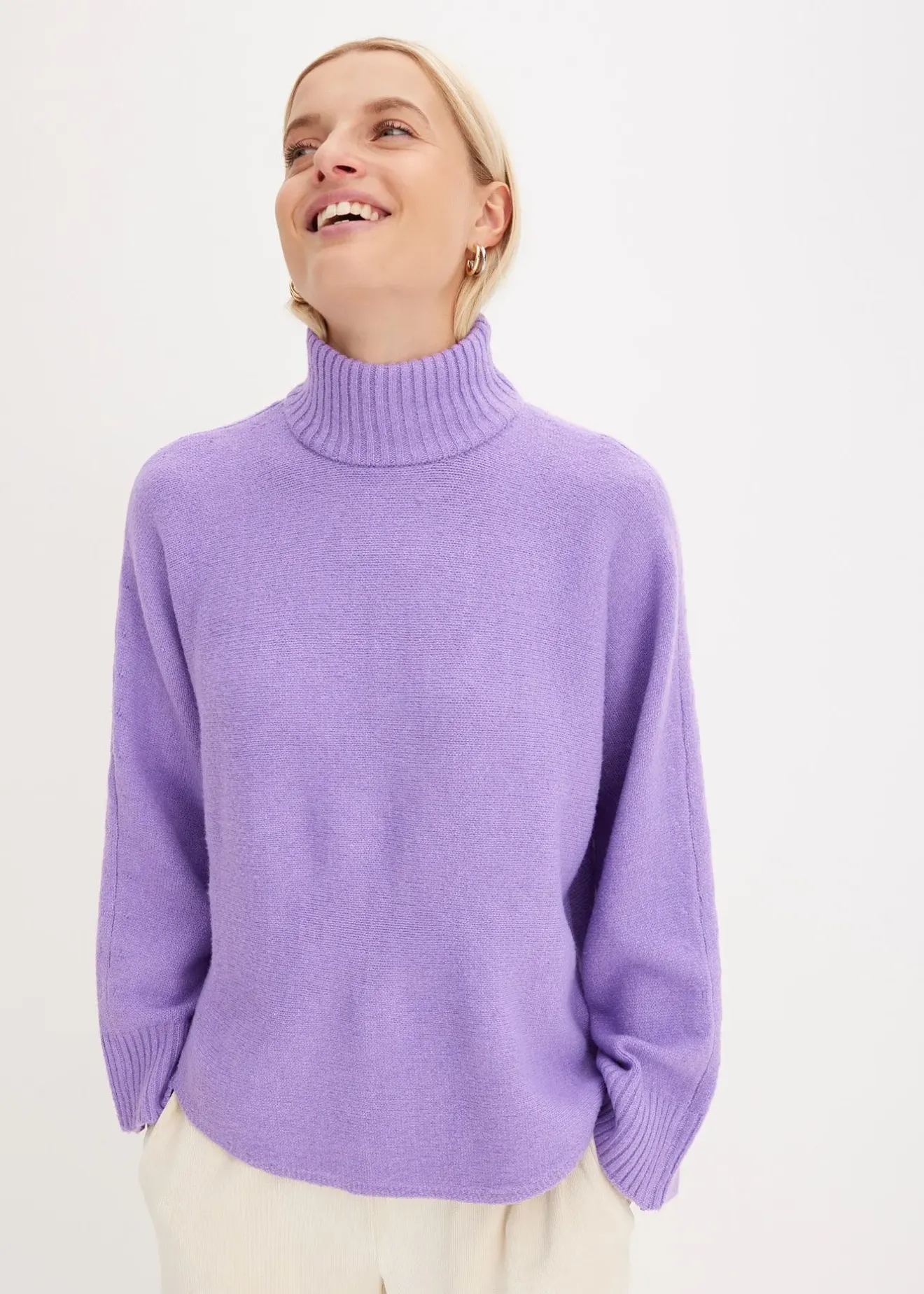 Femme bonprix Maille|Pulls & Gilets|Pull à col montant