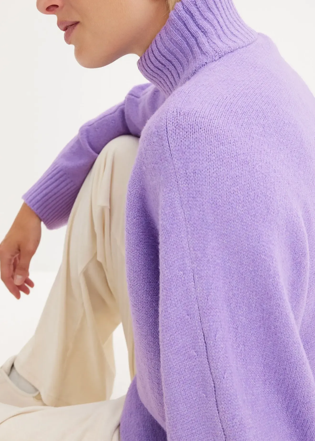 Femme bonprix Maille|Pulls & Gilets|Pull à col montant