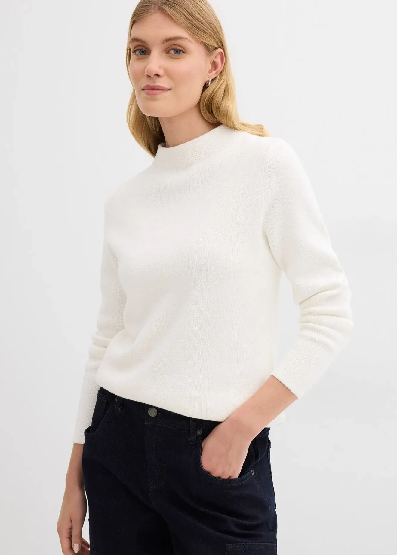 bonprix Pull à col montant|Femme Maille|Basiques