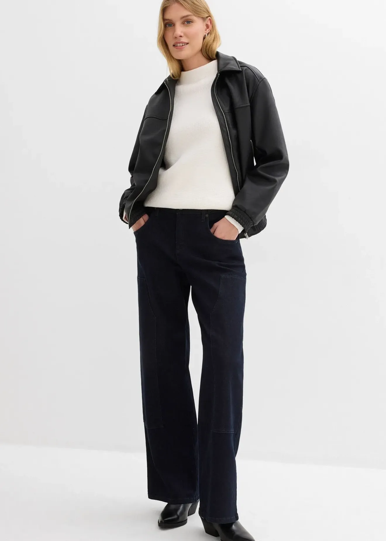 bonprix Pull à col montant|Femme Maille|Basiques