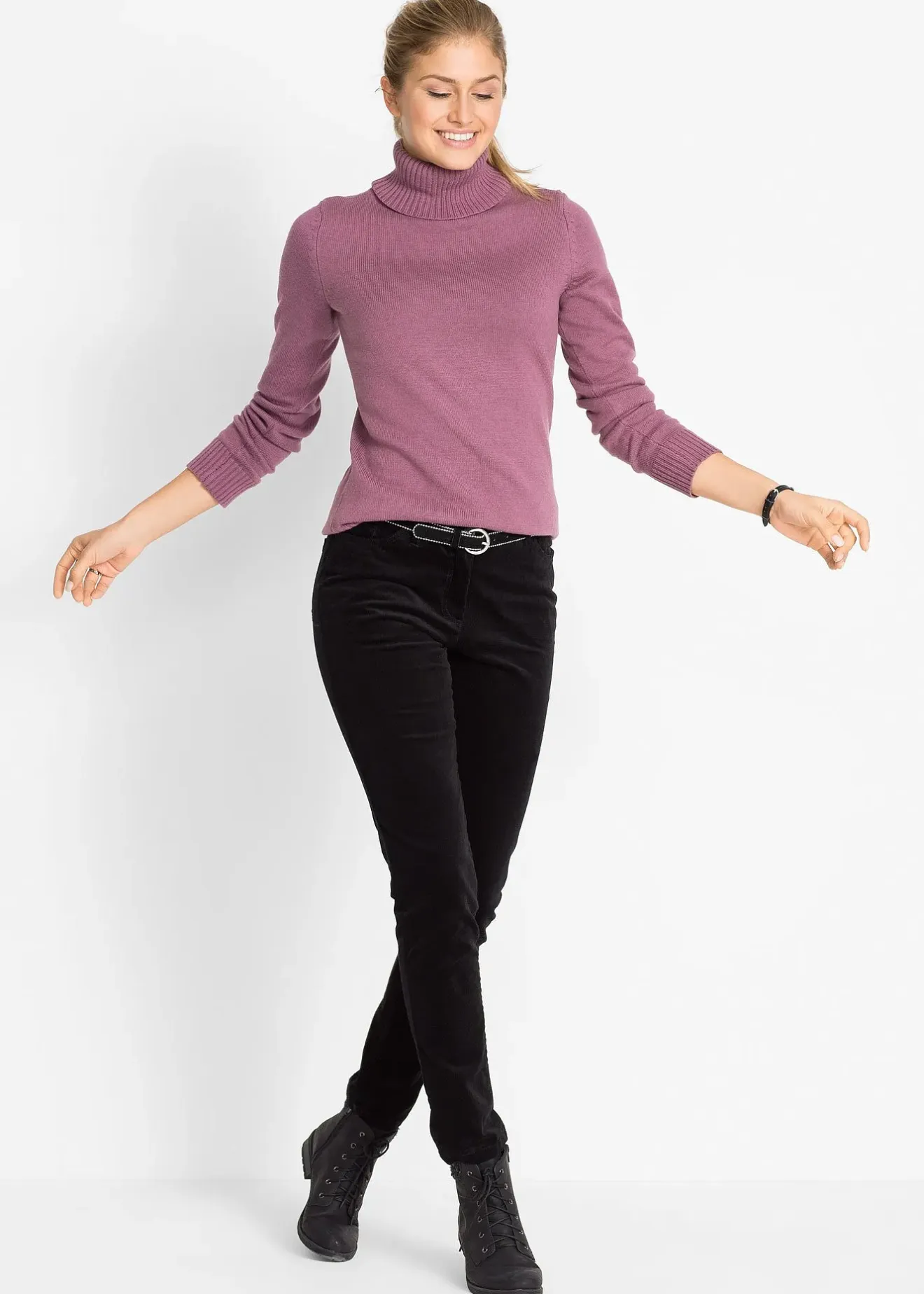 Femme bonprix Maille|Pulls & Gilets|Pull à col roulé